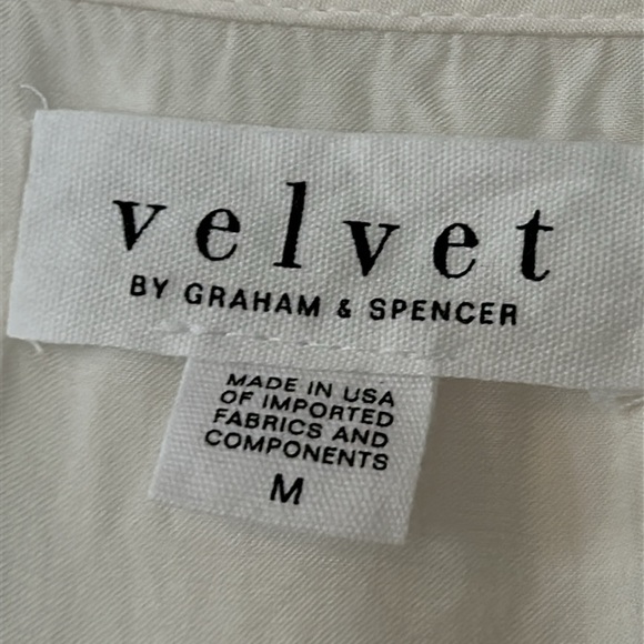 Bundle of TWO Anthro Velvet by Graham & Spencer Green-Grey & Cream Tank Tops Med - Picture 4 of 12